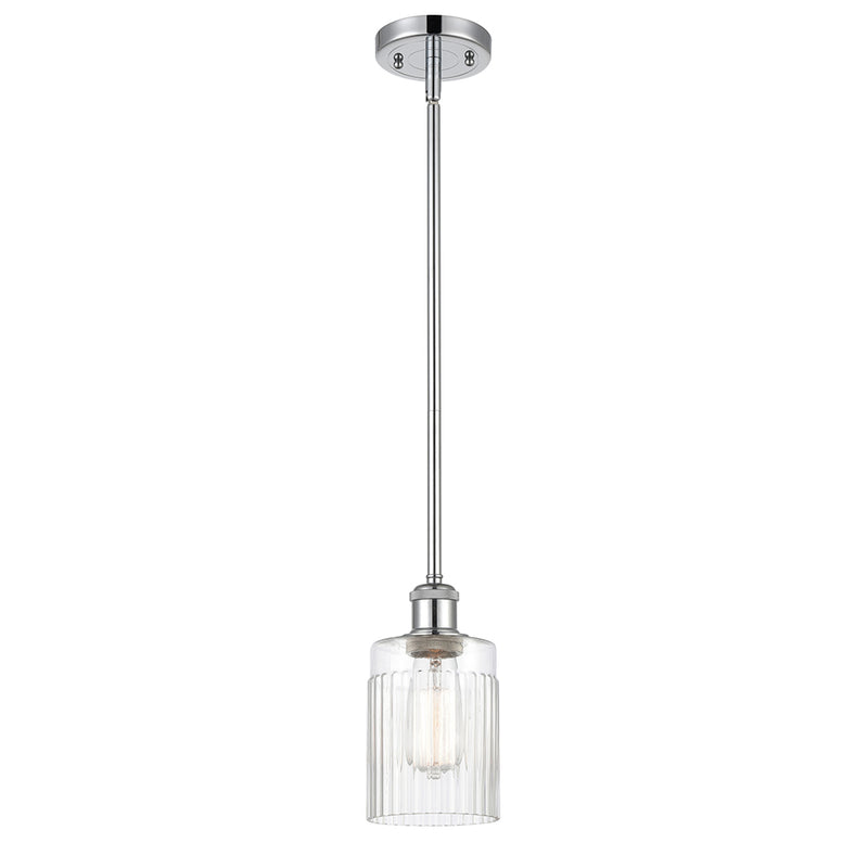 Hadley Mini Pendant shown in the Polished Chrome finish with a Clear shade