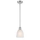 Brookfield Mini Pendant shown in the Polished Chrome finish with a White shade