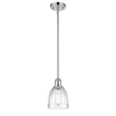 Brookfield Mini Pendant shown in the Polished Chrome finish with a Clear shade