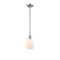 Eaton Mini Pendant shown in the Polished Chrome finish with a Matte White shade