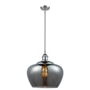 Fenton Mini Pendant shown in the Polished Chrome finish with a Plated Smoke shade