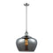 Fenton Mini Pendant shown in the Polished Chrome finish with a Plated Smoke shade