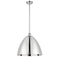 Ballston Dome Pendant shown in the Polished Chrome finish with a Polished Chrome shade