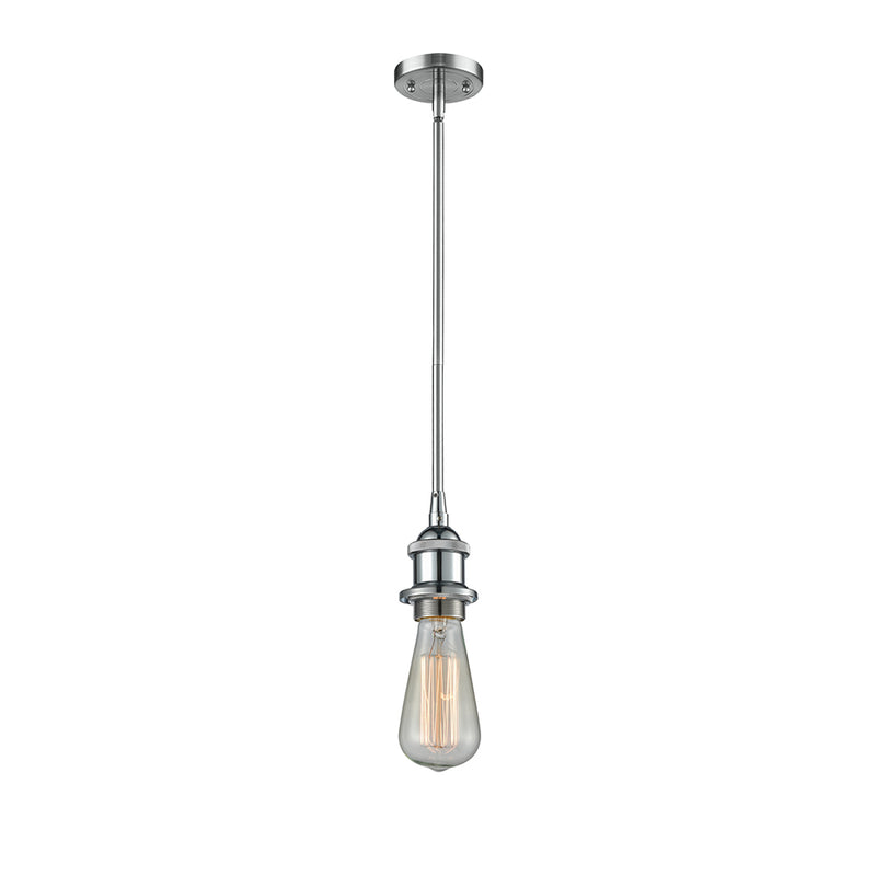 Bare Bulb Mini Pendant shown in the Polished Chrome finish