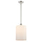 Cobbleskill Mini Pendant shown in the Polished Nickel finish with a Matte White shade