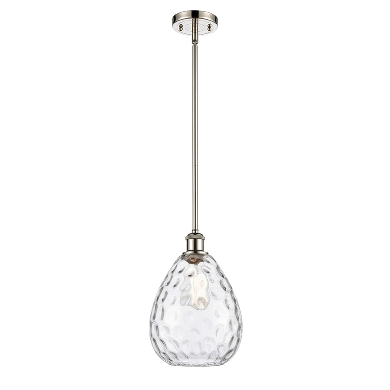 Waverly Mini Pendant shown in the Polished Nickel finish with a Clear shade