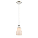 Ellery Mini Pendant shown in the Polished Nickel finish with a White shade