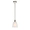 Brookfield Mini Pendant shown in the Polished Nickel finish with a White shade