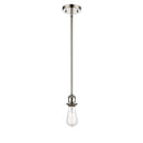 Bare Bulb Mini Pendant shown in the Polished Nickel finish