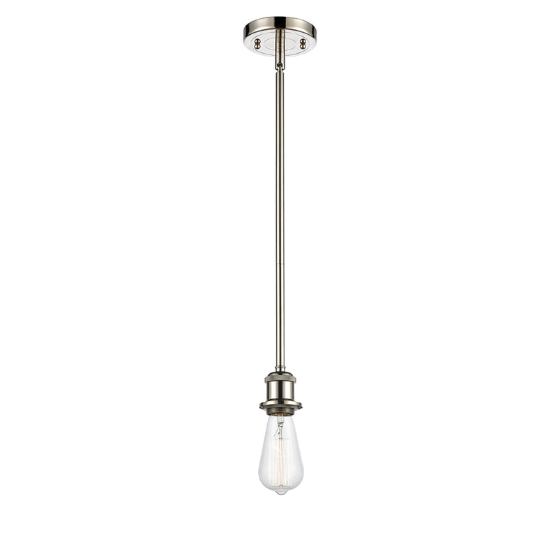 Bare Bulb Mini Pendant shown in the Polished Nickel finish