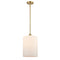 Cobbleskill Mini Pendant shown in the Satin Gold finish with a Matte White shade