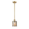 Cobbleskill Mini Pendant shown in the Satin Gold finish with a Mercury shade