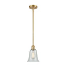 Hanover Mini Pendant shown in the Satin Gold finish with a Fishnet shade