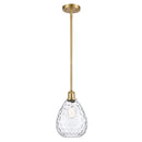 Waverly Mini Pendant shown in the Satin Gold finish with a Clear shade