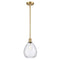 Waverly Mini Pendant shown in the Satin Gold finish with a Clear shade