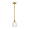 Castile Mini Pendant shown in the Satin Gold finish with a White shade