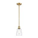 Ellery Mini Pendant shown in the Satin Gold finish with a Clear shade