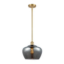 Fenton Mini Pendant shown in the Satin Gold finish with a Plated Smoke shade