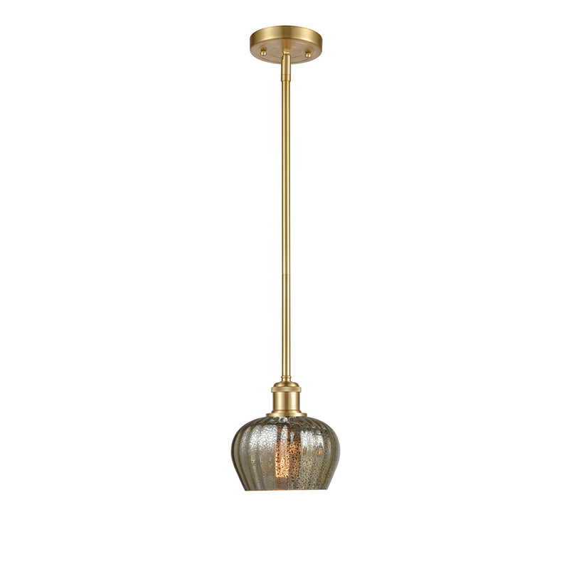 Fenton Mini Pendant shown in the Satin Gold finish with a Mercury shade