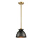 Adirondack Mini Pendant shown in the Satin Gold finish with a Matte Black shade