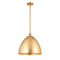 Ballston Dome Pendant shown in the Satin Gold finish with a Satin Gold shade