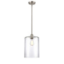 Cobbleskill Mini Pendant shown in the Brushed Satin Nickel finish with a Clear shade