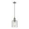 Cobbleskill Mini Pendant shown in the Brushed Satin Nickel finish with a Clear shade