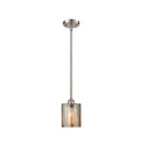 Cobbleskill Mini Pendant shown in the Brushed Satin Nickel finish with a Mercury shade