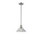 Orwell Mini Pendant shown in the Brushed Satin Nickel finish with a Clear shade