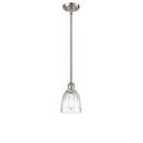 Brookfield Mini Pendant shown in the Brushed Satin Nickel finish with a Clear shade