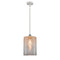 Cobbleskill Mini Pendant shown in the White and Polished Chrome finish with a Mercury shade