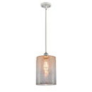 Cobbleskill Mini Pendant shown in the White and Polished Chrome finish with a Mercury shade