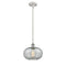 Gorham Mini Pendant shown in the White and Polished Chrome finish with a Charcoal shade