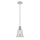 Hanover Mini Pendant shown in the White and Polished Chrome finish with a Mouchette shade