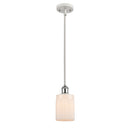 Hadley Mini Pendant shown in the White and Polished Chrome finish with a Matte White shade