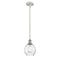 Waverly Mini Pendant shown in the White and Polished Chrome finish with a Clear shade