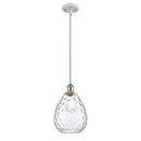 Waverly Mini Pendant shown in the White and Polished Chrome finish with a Clear shade