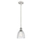 Castile Mini Pendant shown in the White and Polished Chrome finish with a Clear shade