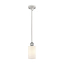 Clymer Mini Pendant shown in the White and Polished Chrome finish with a Matte White shade