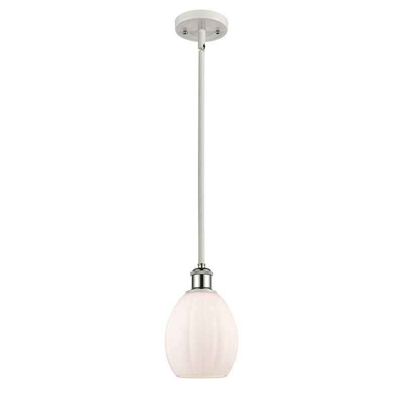 Eaton Mini Pendant shown in the White and Polished Chrome finish with a Matte White shade