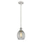 Eaton Mini Pendant shown in the White and Polished Chrome finish with a Clear shade