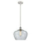 Fenton Mini Pendant shown in the White and Polished Chrome finish with a Clear shade