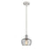 Fenton Mini Pendant shown in the White and Polished Chrome finish with a Clear shade