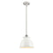 Adirondack Mini Pendant shown in the White and Polished Chrome finish with a Glossy White shade