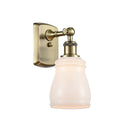 Ellery Sconce shown in the Antique Brass finish with a White shade