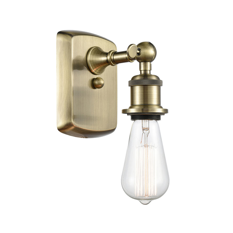 Bare Bulb Sconce shown in the Antique Brass finish