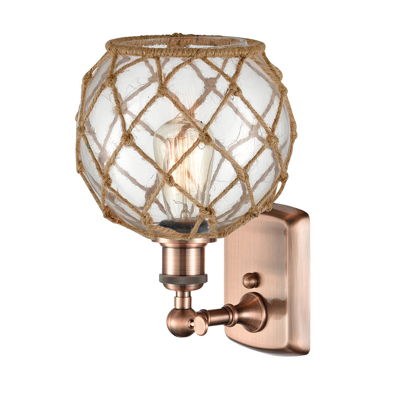 Innovations Lighting Farmhouse Rope 1 Light Sconce Part Of The Ballston Collection 516-1W-AC-G122-8RB-LED