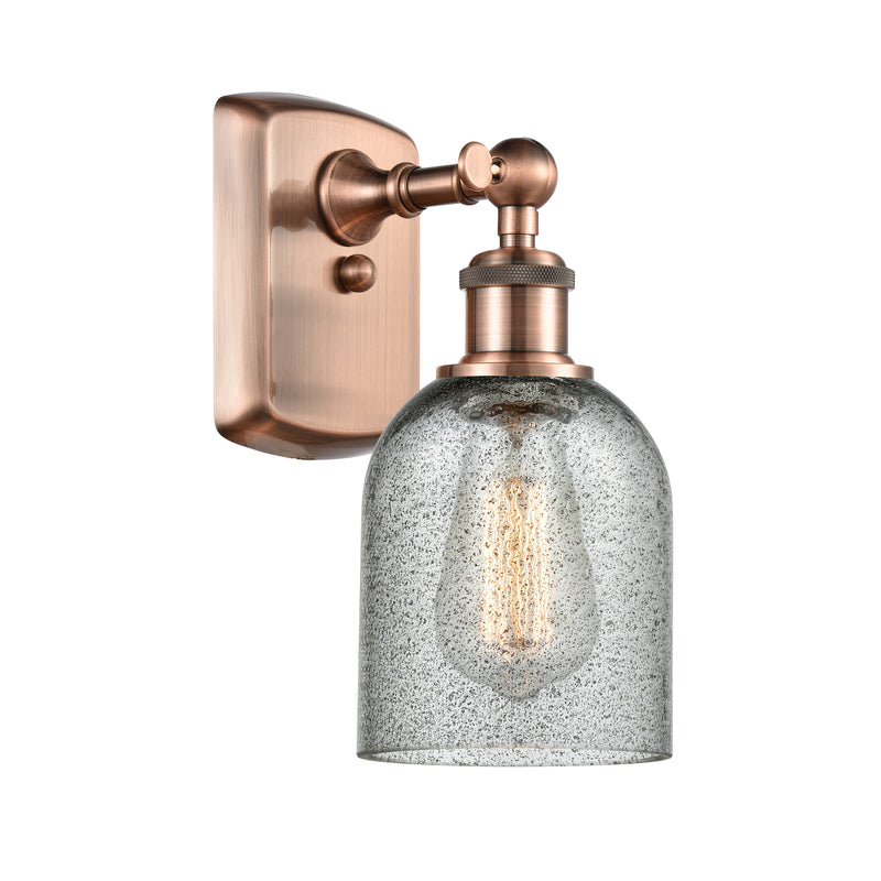 Caledonia Sconce shown in the Antique Copper finish with a Charcoal shade