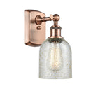 Caledonia Sconce shown in the Antique Copper finish with a Mica shade