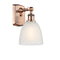 Castile Sconce shown in the Antique Copper finish with a White shade